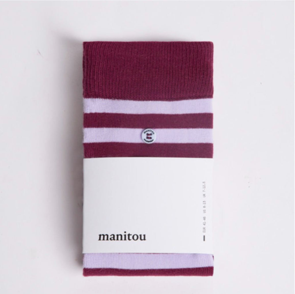 Manitou • Stripe Affairs Socks Mulberry x Purple Alligator