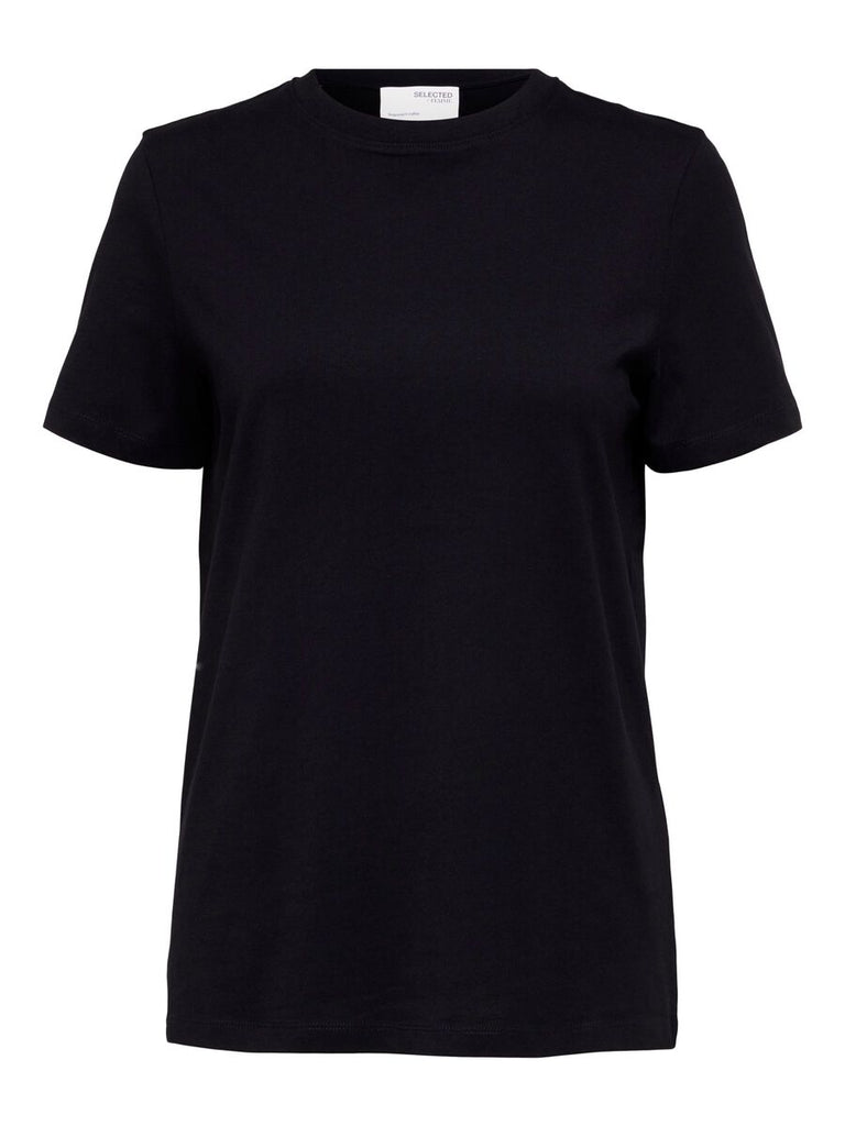 Selected Femme •  My Essential SS O-Neck Tee Black