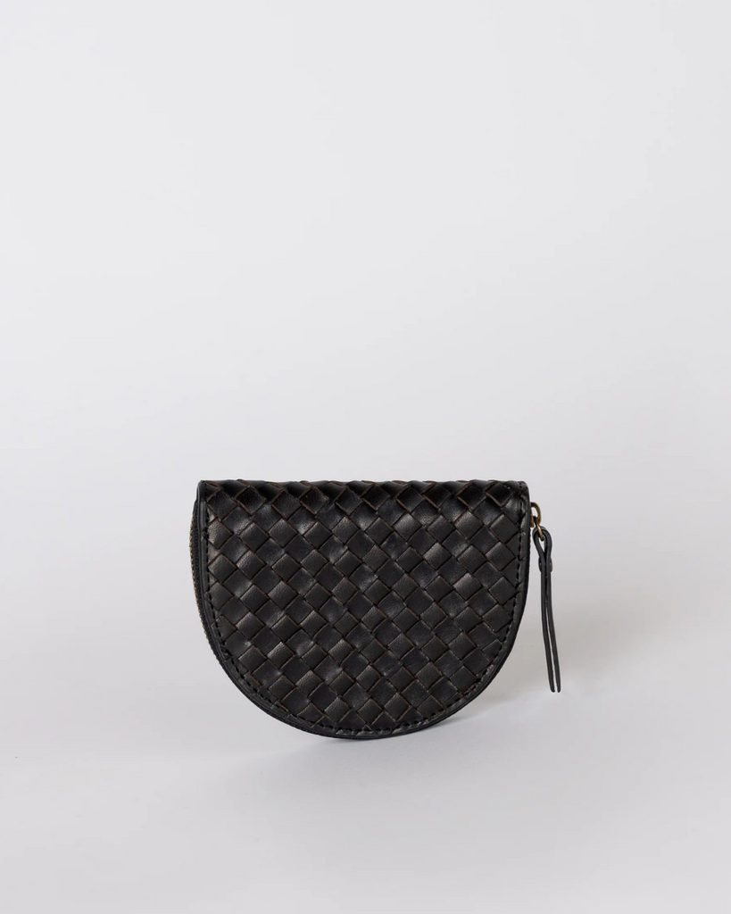 O My Bag • Laura Geldbörse Black Woven Classic Leather