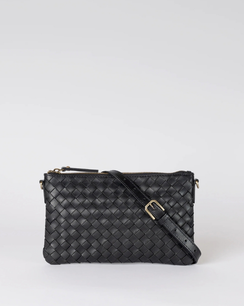 O My Bag • Lexi Woven Leather Bag Black