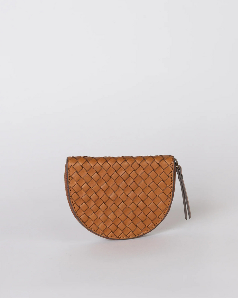 O My Bag • Laura Geldbörse Cognac Woven Classic Leather