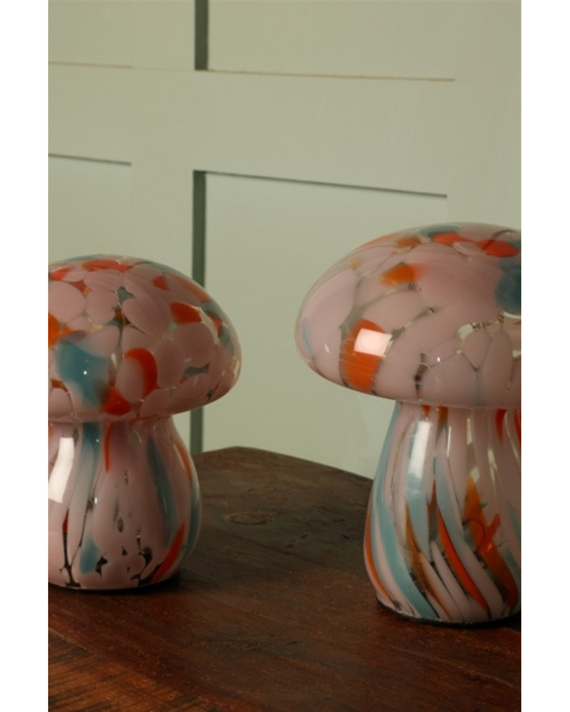 Au Maison • Lampe Mushroom Orange/Weiss/Blau Klein