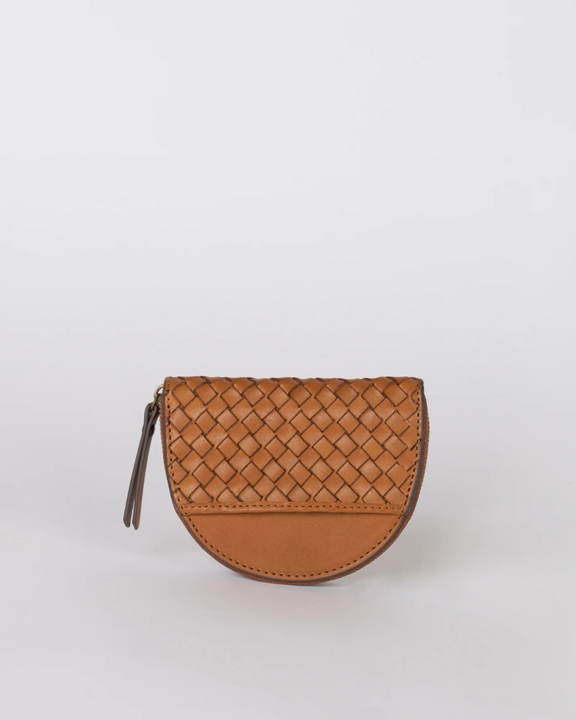 O My Bag • Laura Geldbörse Cognac Woven Classic Leather