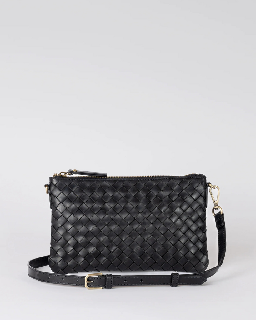 O My Bag • Lexi Woven Leather Bag Black