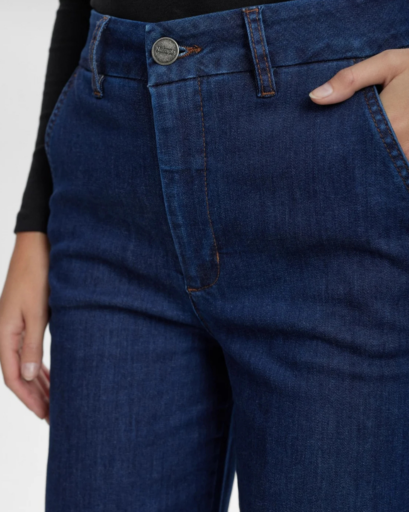 NÜMPH • Nuamber Long Pants Dark Blue Denim