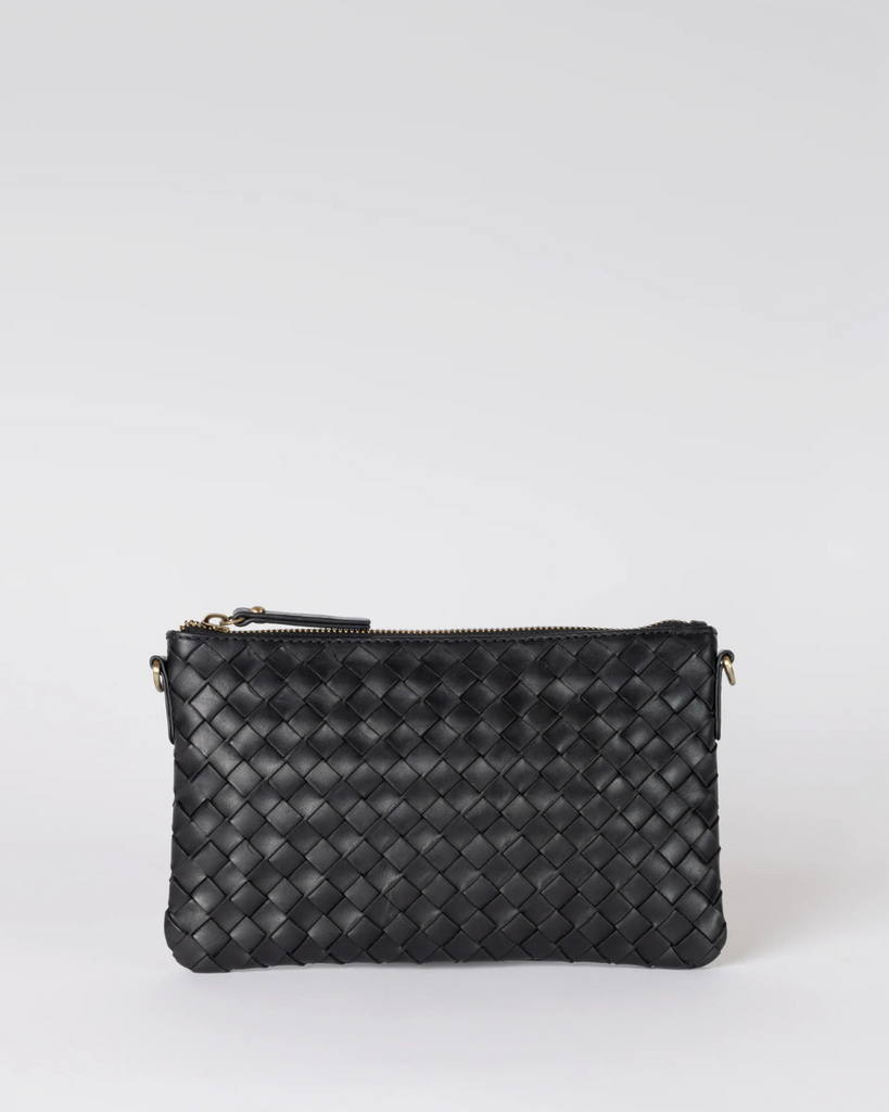 O My Bag • Lexi Woven Leather Bag Black