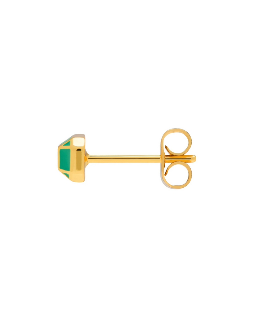 Lulu Copenhagen • Diamond Small Ohrstecker Light Green Gold