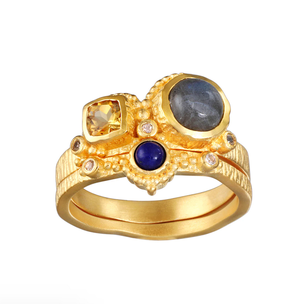 Satya Jewelry • Vibrant Beauty Cluster Gemstone Ring