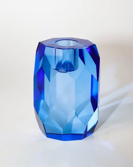 EJA International • Kerzenständer Kristall Kobalt