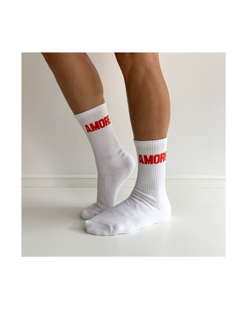 Navucko • Amore Socken Rot-Weiss