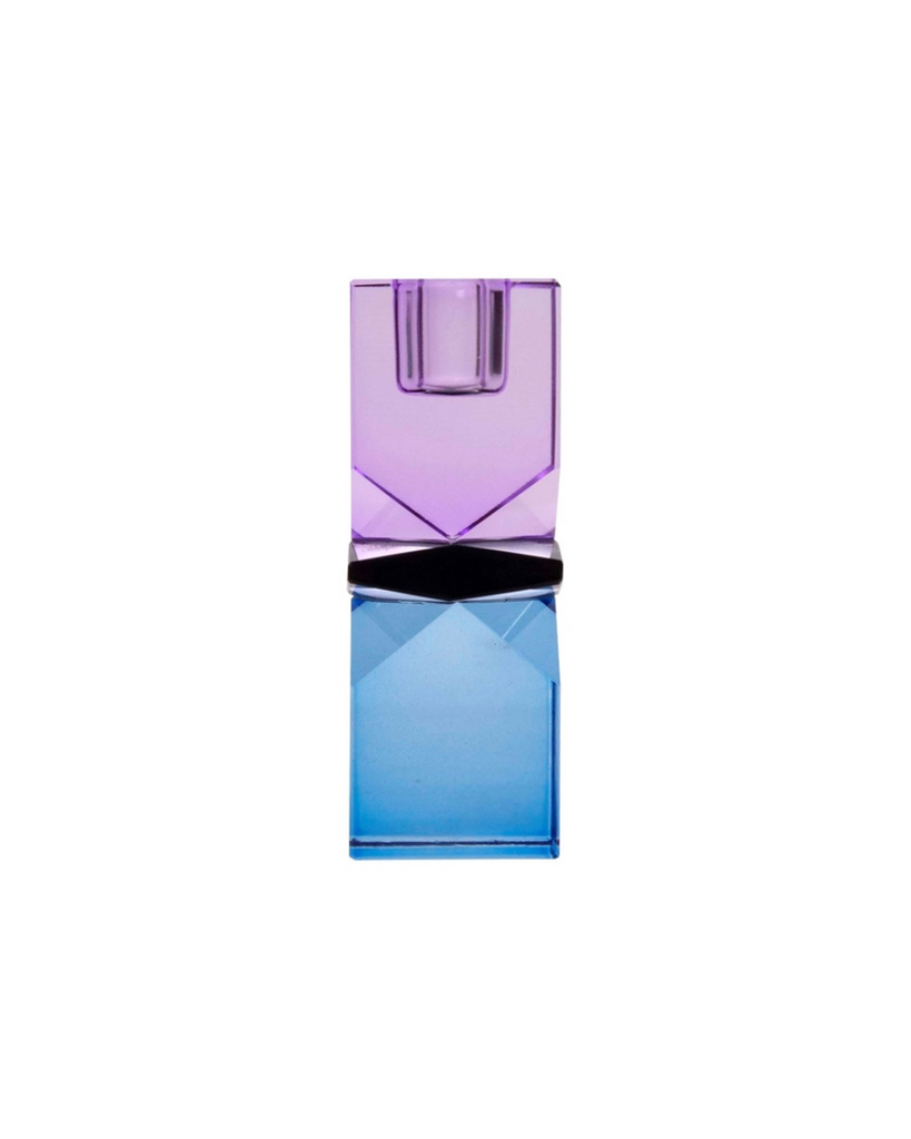 EJA International • Kerzenständer Kristall Violett/Hobalt/Braun