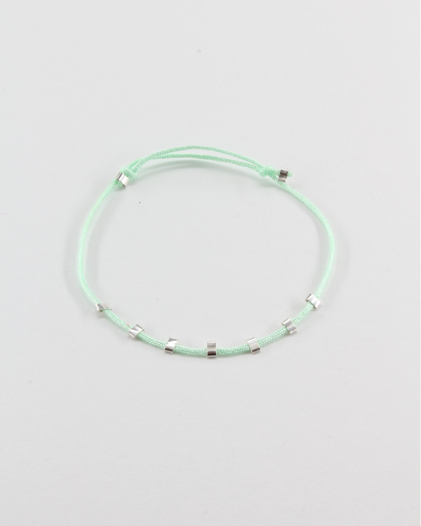 VAN NORD • Nylon Armband Mint Silber