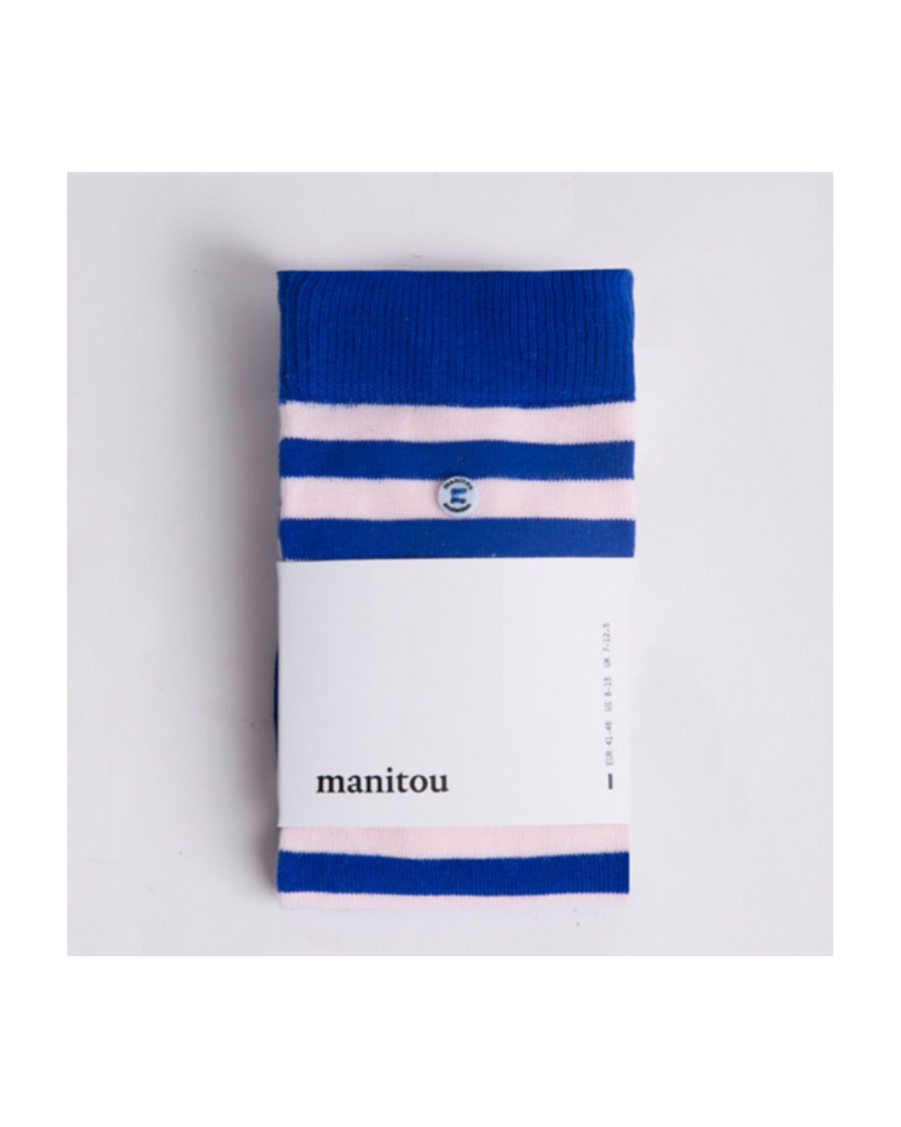 Manitou • Stripe Affairs Socks Electric Blue x Pink Panther