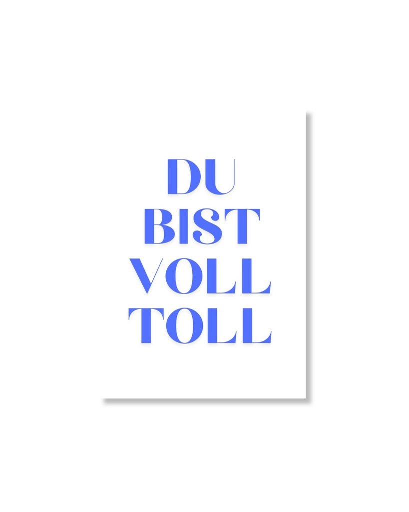 VAN NORD • Postkarte Du Bist Voll Toll Blau