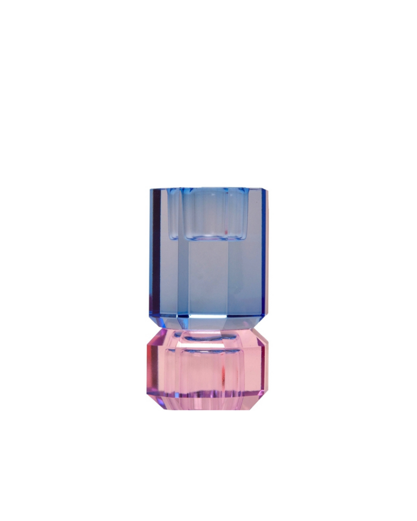 EJA International • Kerzenständer Kristall Kobalt/Violett