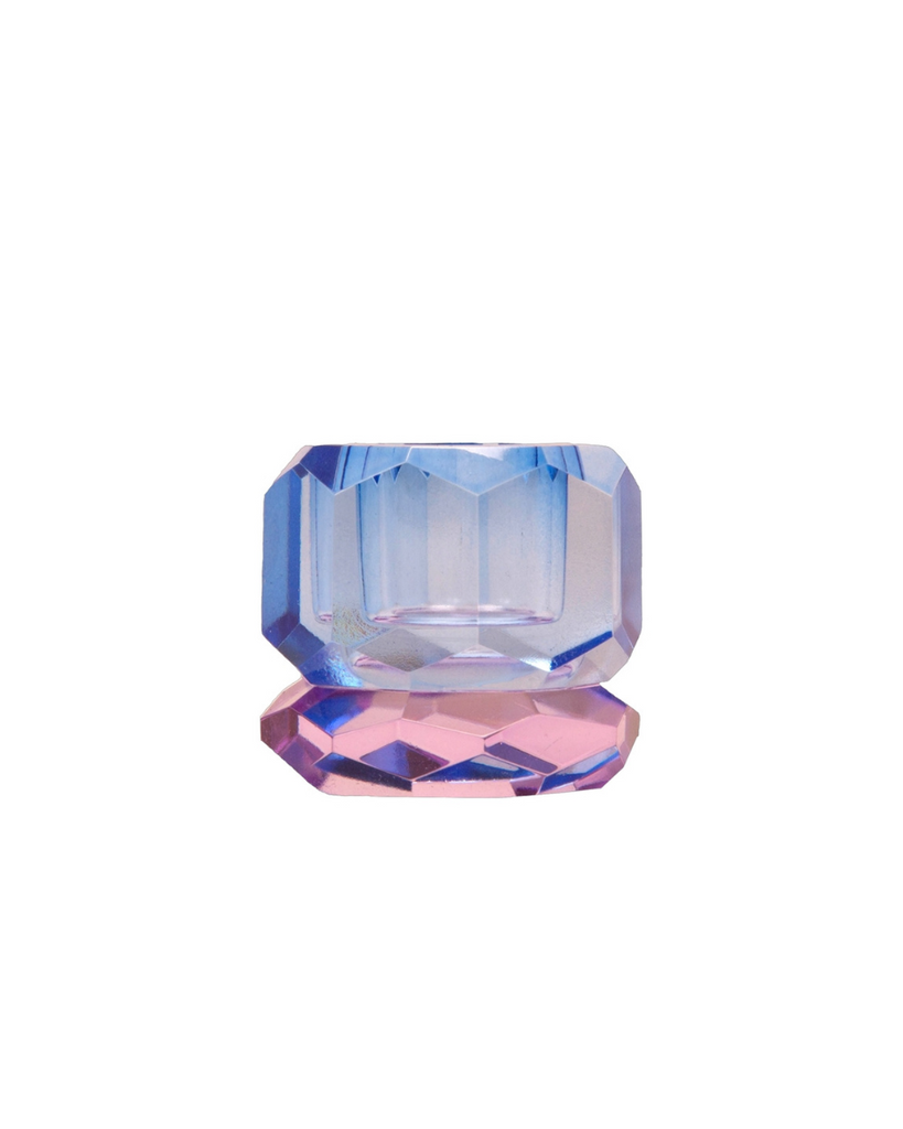 EJA International • Kerzenständer Kristall Violett/Kobalt