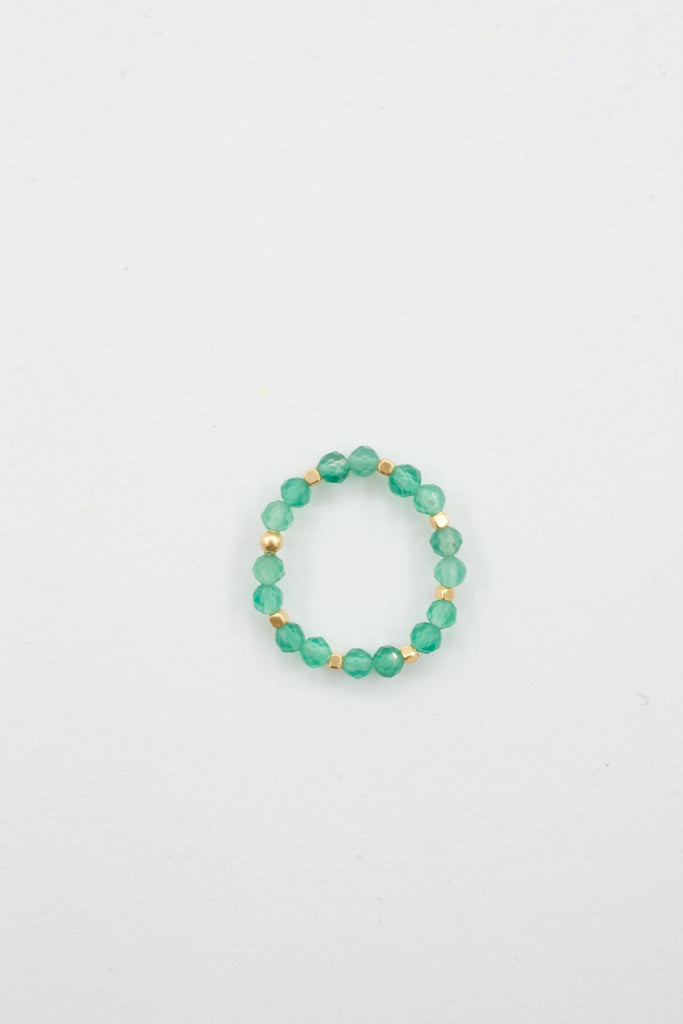 IBU JEWELS • Ring Stone Dot Green Jade
