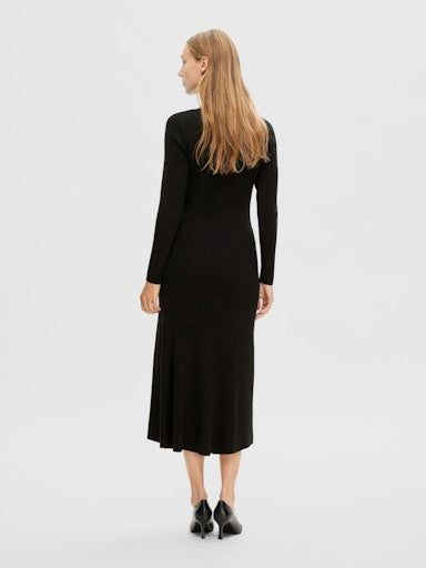 Selected Femme •  Lura Lurex LS Knit Dress Black
