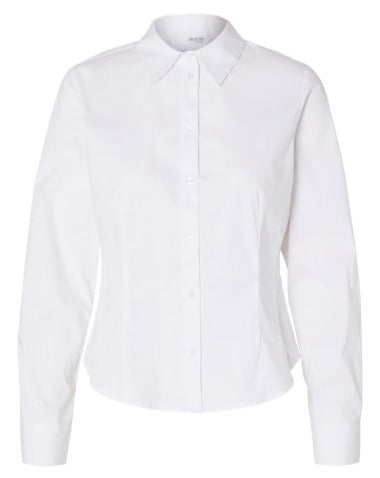 Selected Femme • Amira LS Fitted Shirt Bright White