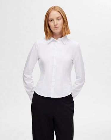 Selected Femme • Amira LS Fitted Shirt Bright White