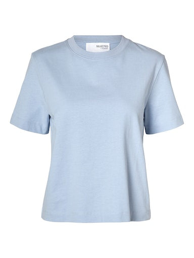 Selected Femme • Essential SS Boxy Tee Cashmere Blue
