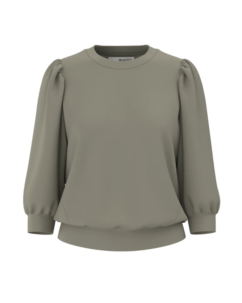 Selected Femme • Tenny 3/4 Sweat Top Vetiver