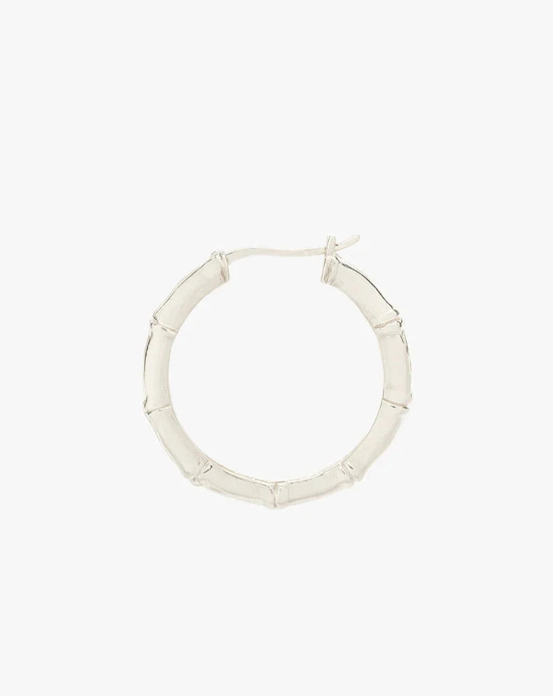 Wildthings Collectable • Medium Bamboo Hoop Ohrringe Silber