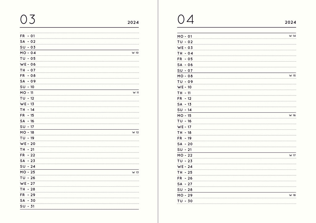 Navucko • Hardcover Kalender 2024 Dark Blue