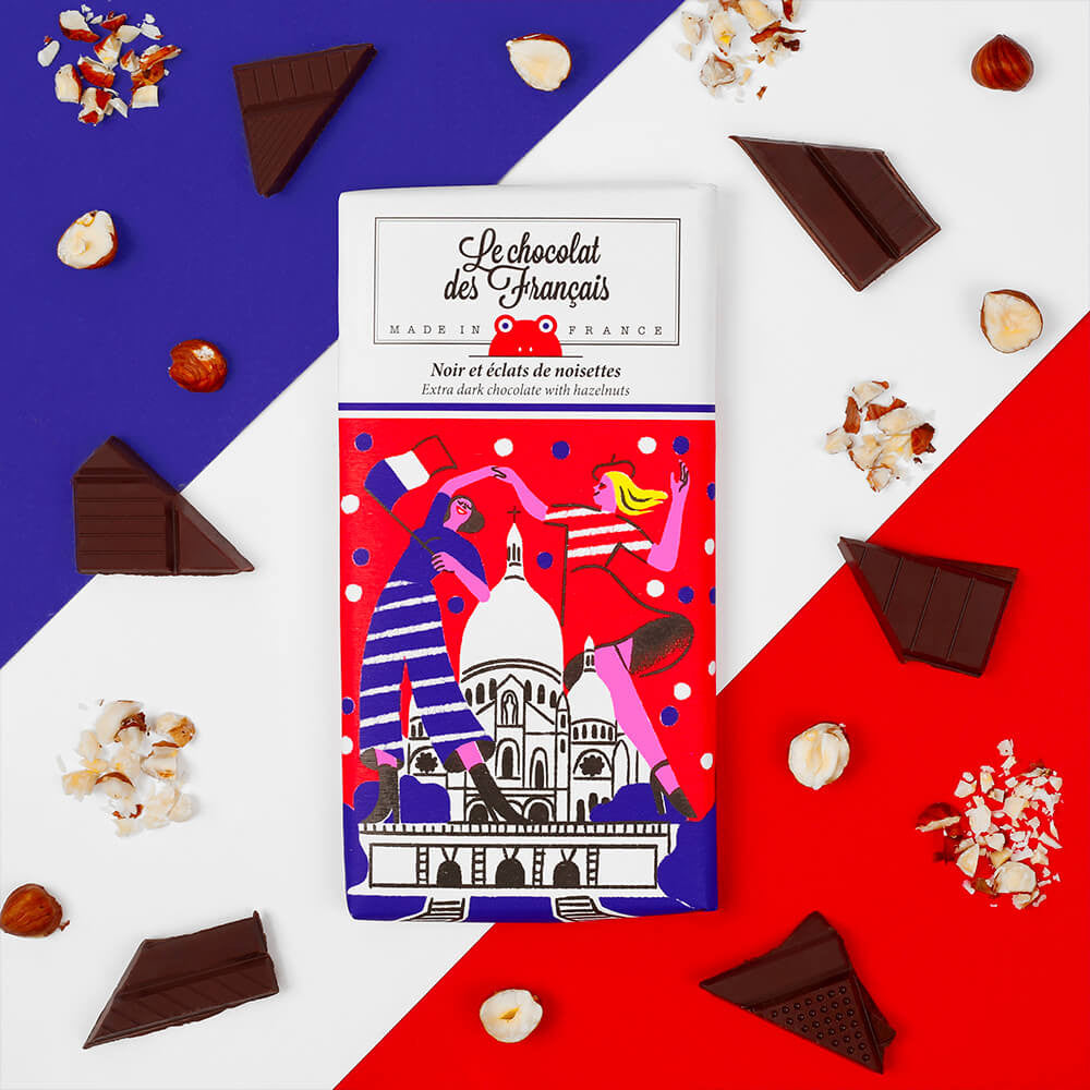 Le Chocolat des Français • Extra Dark Chocolate and Hazelnuts