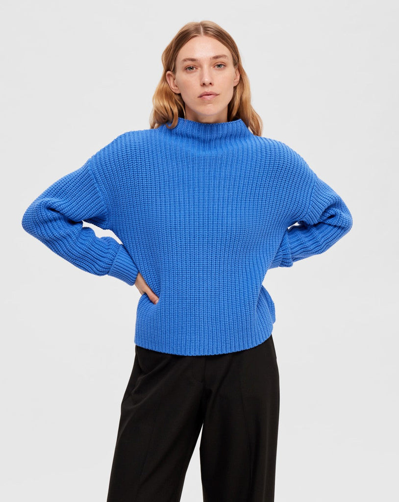 Selected Femme • Selma LS Knit Pullover Nebulas Blue