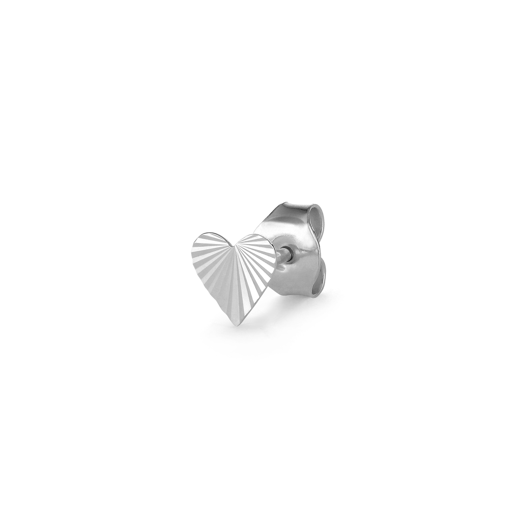Jane Kønig • Reflection Heart Stud Ohrstecker in Silber