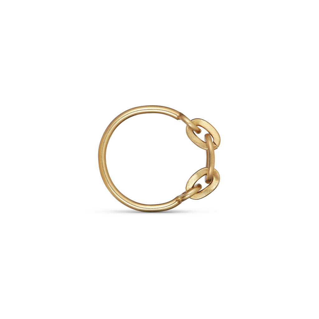 Jane Konig Row Chain Ring Gold
