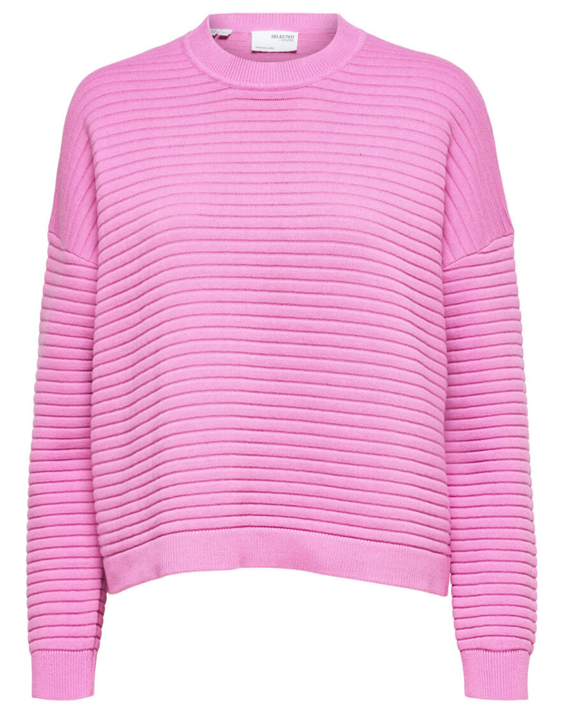 Selected Femme • Laurina LS Knit O-Neck Cyclamen