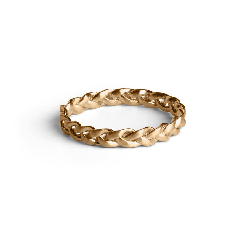 Jane Kønig • Small Braided Ring in Gold