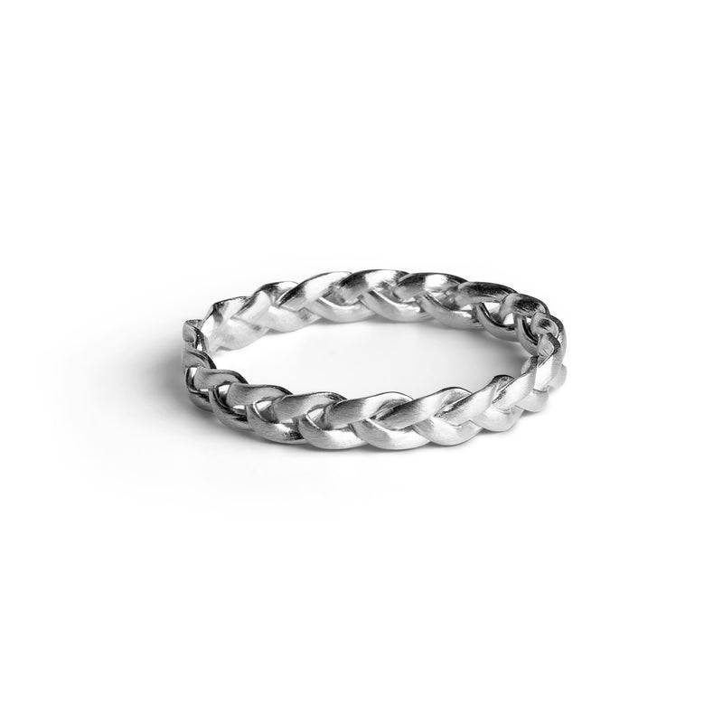 Jane Kønig • Small Braided Ring in Silber