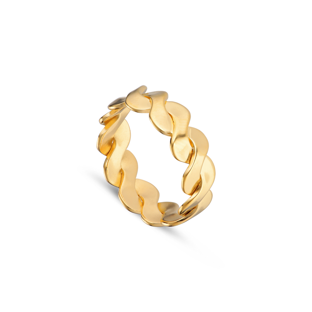 Jane Kønig • Small Wavy Ring in Gold