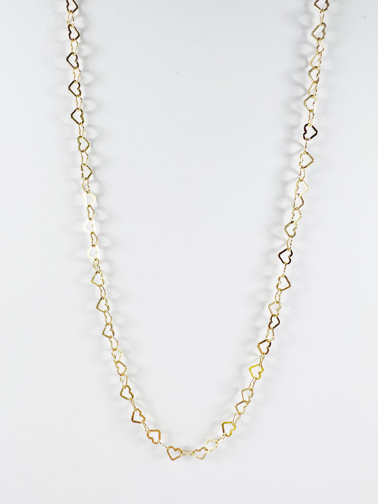 VAN NORD • Halskette Herzen Gold 50 cm