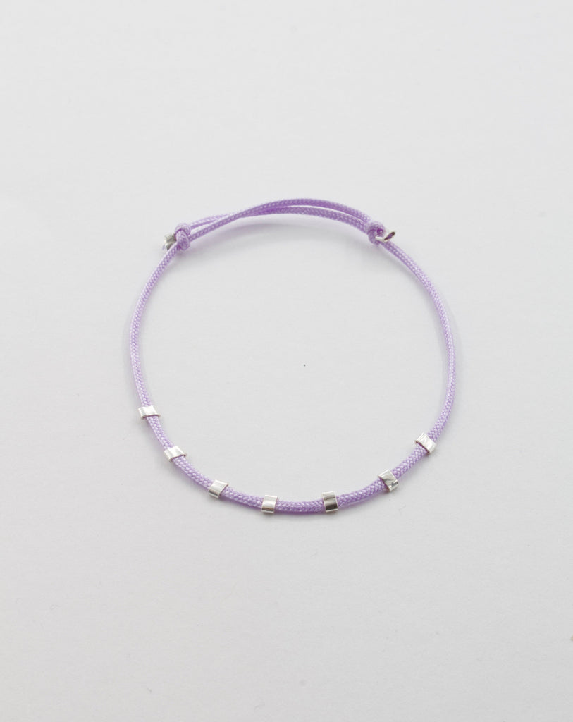 VAN NORD • Nylon Armband Lavendel Silber